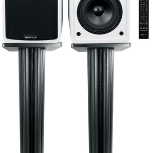 Rockville ELITE-5W 5.25" Bookshelf Speakers w/Bluetooth/Optical+28" Black Stands