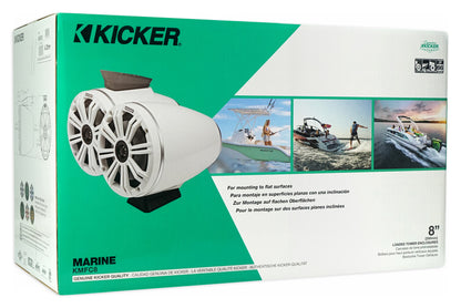 KMFC8W 8" White Marine Speakers & Portable Bluetooth Speaker