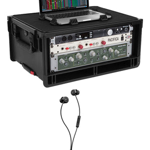 SKB 1SKB-ISF4U Waterproof 4U/Laptop Studio Flyer Rack Case+Beyerdynamic Earbuds