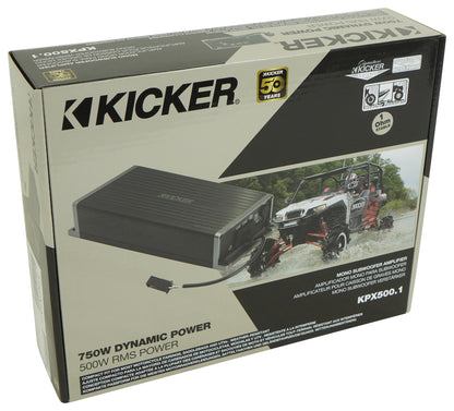 Kicker 51KPX5001 KPX500.1 500 Watt Mono Amplifier Motocrycle/UTV Sub Amp KPX5001