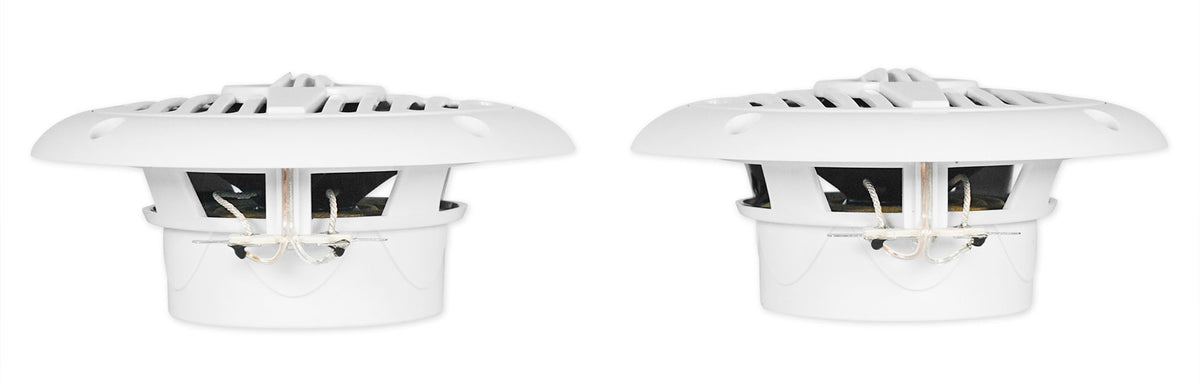 (4) MS40W White 4" Speakers + Marine Tower Enclosures + Bluetooth Amp