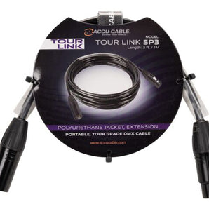 Accu-Cable TOUR LINK 5P3 3 Foot 5-Pin Male To Female DMX Lighting Cable ADJ