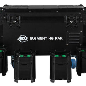 American DJ Element H6 Pak (6) RGBAW+UV LED Outdoor Wireless DMX Wash Up-Lights