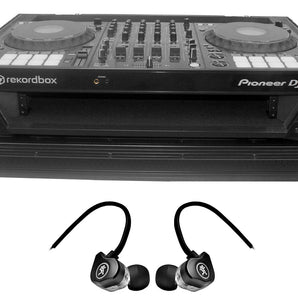 ProX XS-DDJ1000WBL Blk Flight Case Pioneer DDJ-1000 DJ Controller+Mackie Earbuds