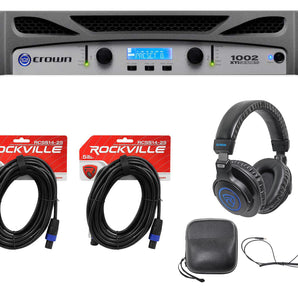 Crown Pro XTI1002 XTI 1002 1000w Amplifier Amp, DSP+Speakon Cables+Headphones