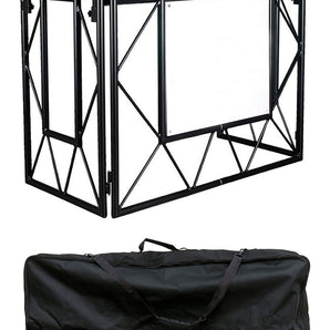 American DJ Pro Event Table 2 MB Portable Metal DJ Booth Facade in Black + Bag