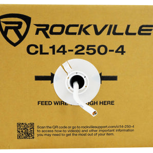 Rockville CL14-250-4 CL2 Rated 14 AWG 250' 4 Conductor Speaker Wire In Ceiling