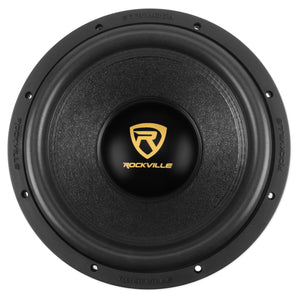 Rockville W12K9D4 12" 4000 Watt Car Audio Subwoofer + Sealed Sub Box Enclosure