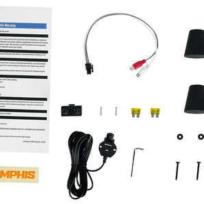 Memphis Audio MBE8SP 8" 300w Powered Loaded Car Subwoofer+Enclosure Box+Wire Kit