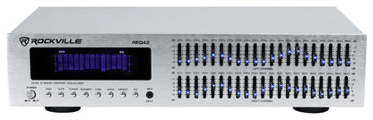 REQ42-S Silver 19" 2 x 21 Band Graphic Equalizer