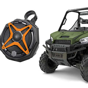 Rear Harness/Crossbar SSV Speakers+Orange Grill for 2014-Under Polaris Ranger