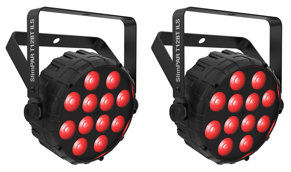 (2) SlimPAR T12 BT ILS Wireless Par Wash Up-Lights
