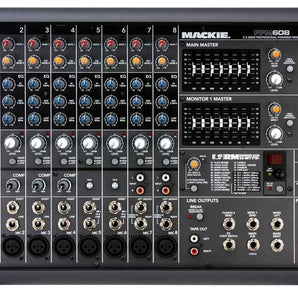 Mackie PPM608 8 Ch 1000w Active Mixer w/32 Bit FX+Headphones+Mics+Cases+Cables