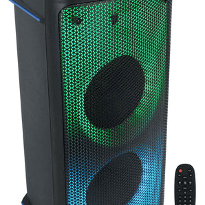 (2) Rockville BASS PARTY 65 Rechargeable LED Bluetooth Speakers w/Wireless Link