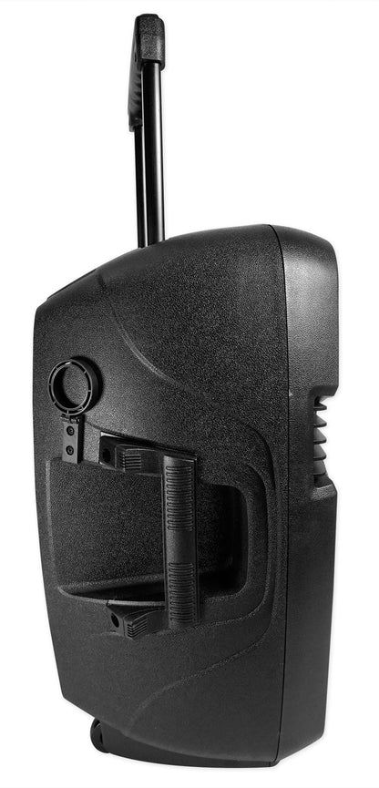 RAM12BT 12" Rechargeable Powered 600W DJ PA Speaker, 2 Mics, Bluetooth