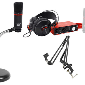 Focusrite SCARLETT STUDIO 2i2 2nd Gen Audio Interface+Mic+Headphones+Boom+Stand