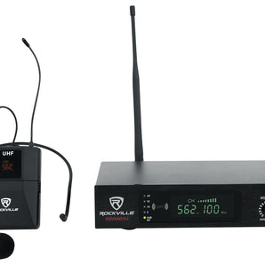 Rockville RWM61U Professional UHF Headset & Guitar Wireless Microphone System