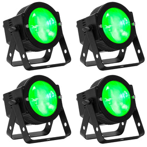 (4) American DJ Dotz Par RGBL COB DMX 16x3.5 Watt LED Par Can Wash Lights