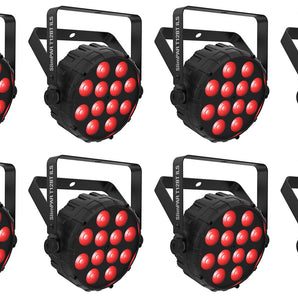 (8) Chauvet DJ SLIMPAR T12 BT ILS Wireless Par Wash Up-Lights w/ Bluetooth