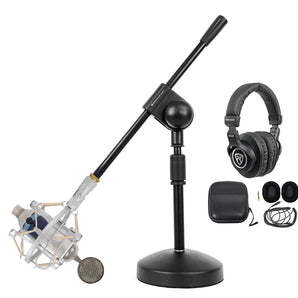 Blue Spark Digital Lightning Podcasting Podcast Kit w/Mic+Headphones+Boom Stand