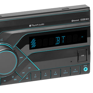 Planet Audio PM40RGB 2-Din Digital Media Car Stereo Receiver w/Bluetooth/USB/AUX