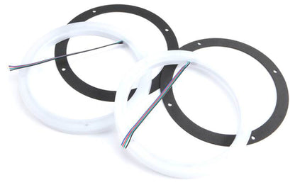 (2) KICKER 47KLSR8 KLSR 8" Weather Proof LED Speaker/Subwoofer Ring Lights KLSR8