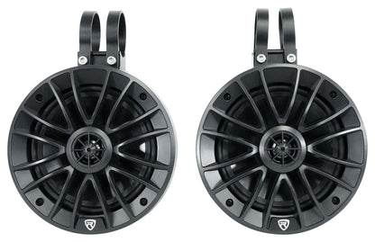 (4) UT65B 6.5" Tower Speakers + PS40 Bluetooth Amplifier For UTV/RZR