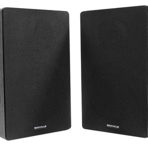 2) Rockville RockShelf 68B 400w Black 6.5 inch Home Theater Bookshelf Speakers/8 Ohm