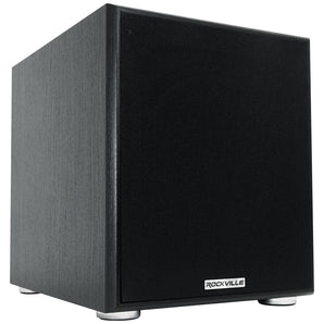 Rockville Rock Shaker 10" Inch Black 600w Powered Home Theater Subwoofer Sub