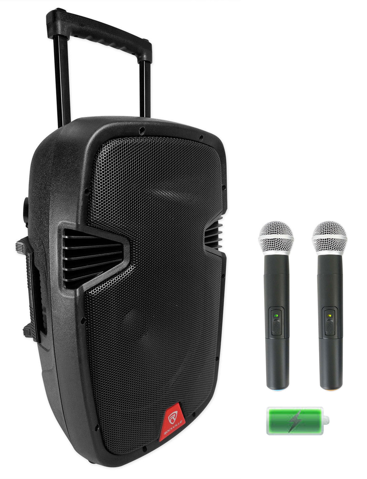 RAM12BT 12" Rechargeable 600W DJ PA Speaker+Mics/Bluetooth+Slip Cover