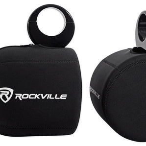 Pair Rockville RWBC Neoprene Covers For 6.5 inch Marine Wakeboard Tower Speakers