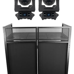 (2) American DJ HYDRO WASHX7 RGBW Wireless DMX Moving Head Lights+Facade Booth