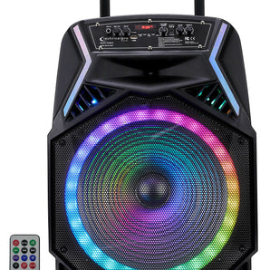 Technical Pro RAINB15 3000w 15" Bluetooth Battery LED DJ Party Speaker+Remote