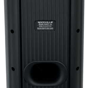 Rockville BASS PARTY 10 Dual 10" Portable Battery LED Party Bluetooth Speaker