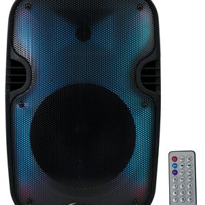 Technical Pro PLIT12 Portable 12" Bluetooth Party Speaker with LED+Wireless Link