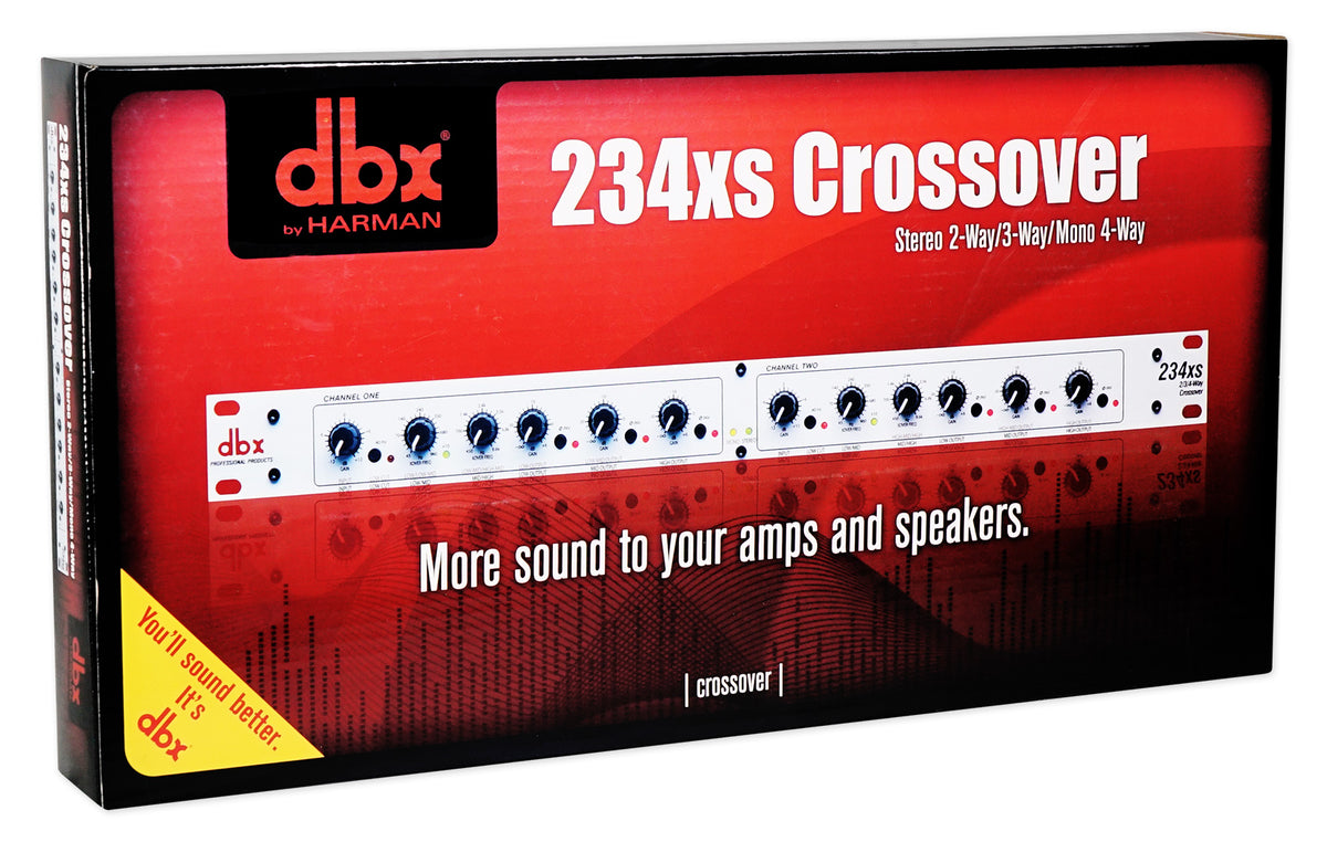 234XS Stereo 2/3-Way, Mono 4-Way Crossover