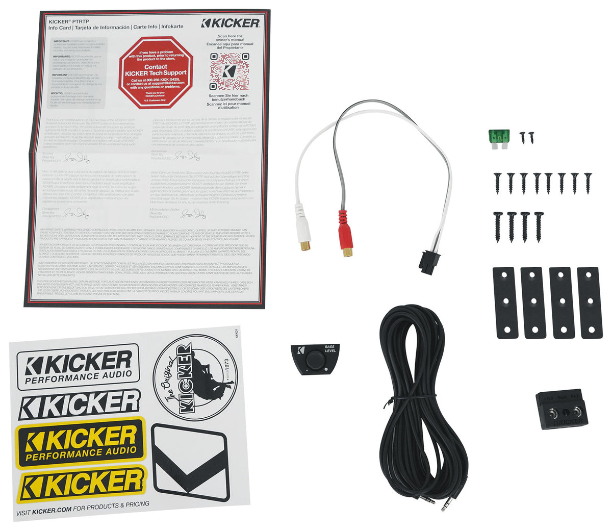 Kicker 51PTRTP10 TRTP 10" 500w Powered Down-Fire Subwoofer+Enclosure Box PTRTP10