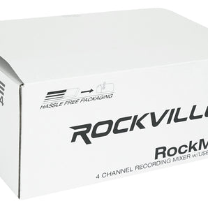 Rockville RockMix 4 Channel Pro Recording Mixer/Interface w/EQ+(2) Dynamic Mics