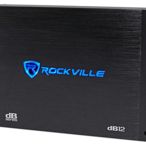 Rockville dB12 2000 Watt Peak/500w RMS Mono Car Amplifier+Memphis Amp Kit