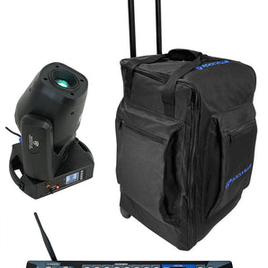 Rockville ROCK SPOT 260W DJ Moving Head Spot Light+Wireless DMX Controller+Bag