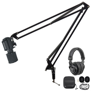 Warm Audio PC Gaming Streaming Twitch Kit: Skylight Mic+Pro-M50 Headphones+Boom