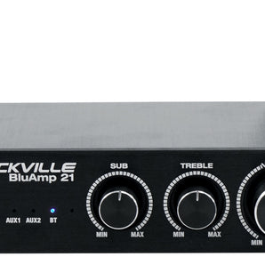 Rockville BLUAMP 21 BLACK 2.1 Channel Bluetooth Home Audio Amplifier Receiver