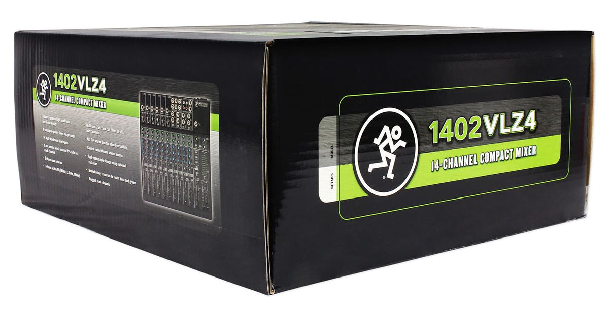 1402VLZ4 Mixer with Travel Bag, (6) Cables, and Microphone