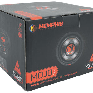 Memphis Audio MJP1022 10" 1500w MOJO Car Subwoofer DVC 2 ohm Sub+Home Speaker