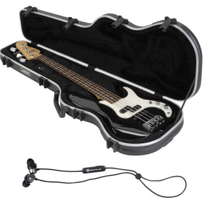 SKB 1SKB-FB-4 Precision Electric Bass Guitar Hard Case+Free Bluetooth EarBuds