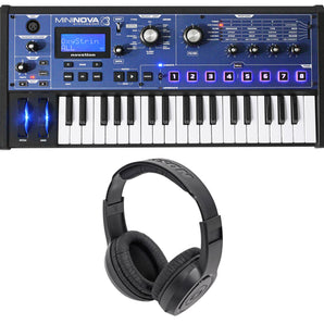 Novation MiniNova 37-Key Compact USB MIDI Keyboard Synthesizer + Headphones