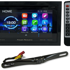 Power Acoustik PD-627B 6.2” Car Monitor DVD/CD Receiver w/Bluetooth+Back-up Cam