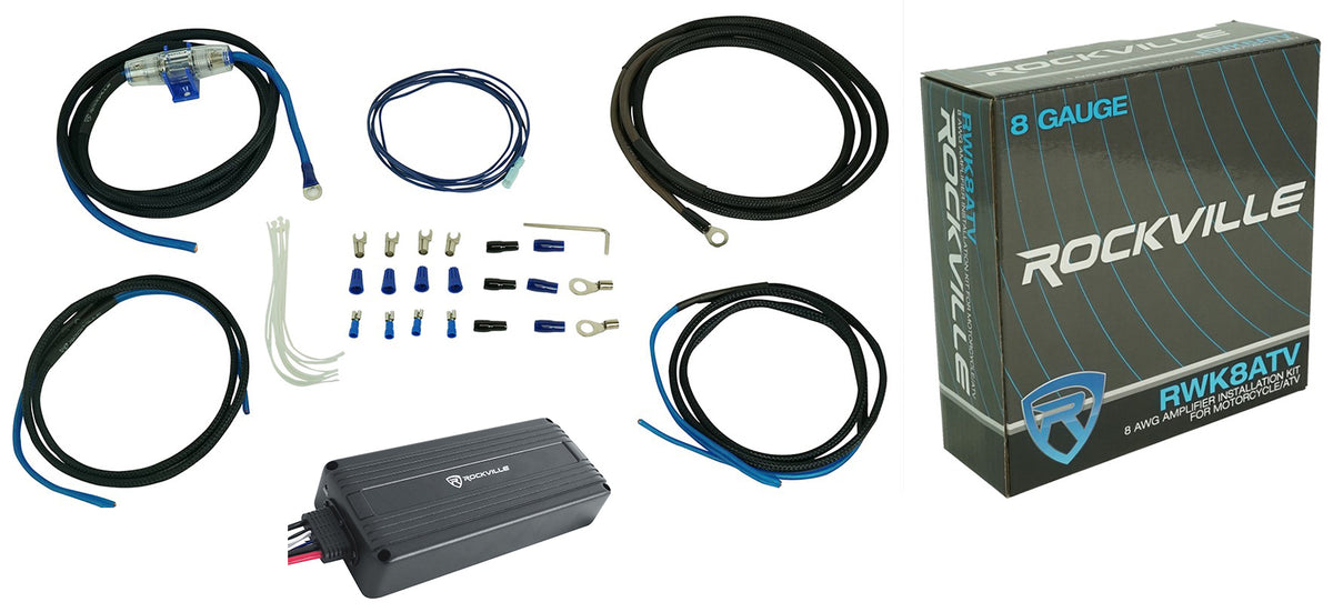 ATV300 Mono IP65 Micro UTV/Motorcycle/ATV Powersports Amplifier+Wires