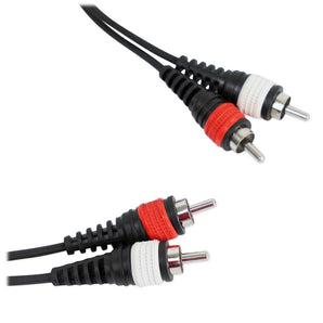 Rockville RCDR25B 25' Ft. Dual RCA to Dual RCA Pro Audio Cable 100% Copper