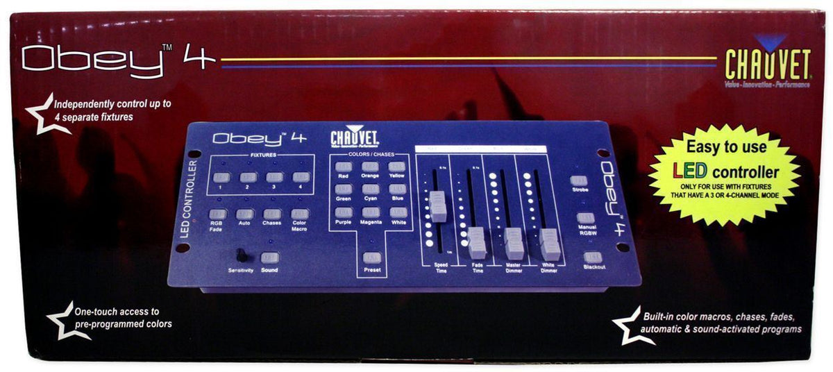 Obey 4 DMX-512 LED Wash Light Controller + Backpack